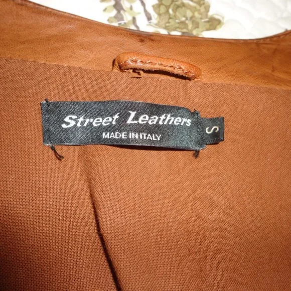 NWT Street Leathers Soft Leather Jacket S 2-Way Zip Closure